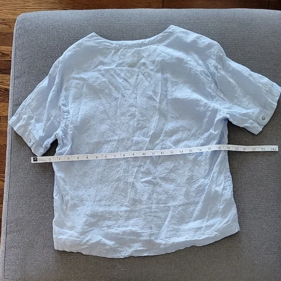 C&C California Sky Blue Linen Shirt - Picture 2 of 4